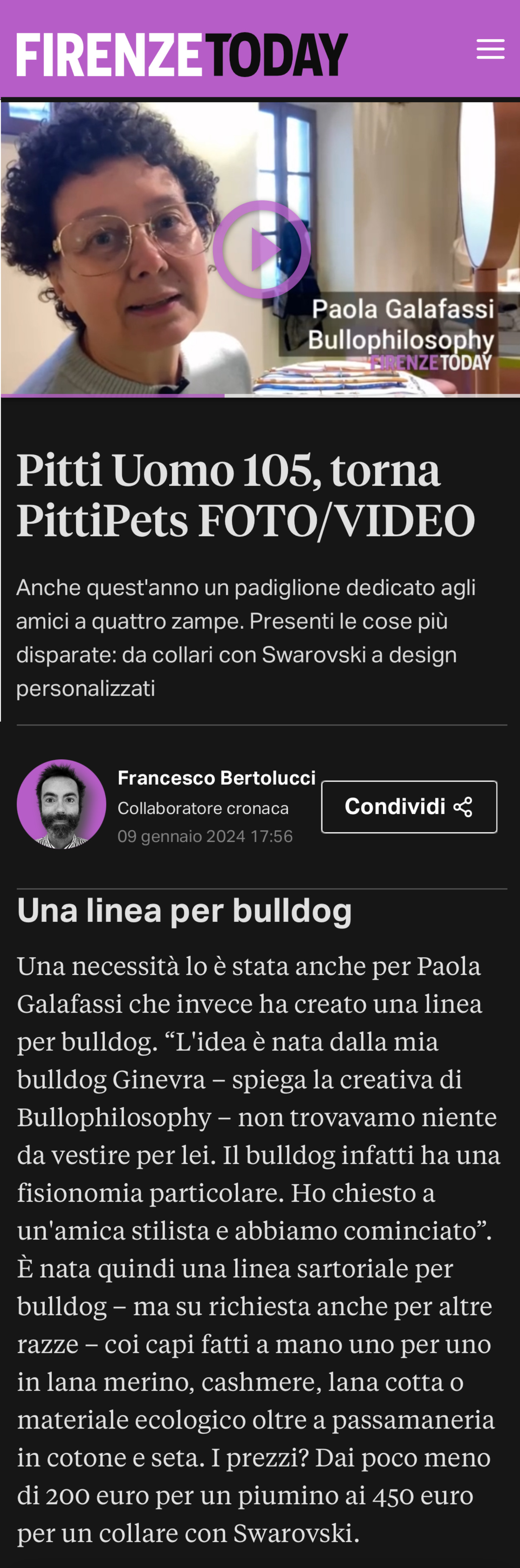 FirenzeToday intervista Bullophilosophy a Pitti Immagine Uomo il 09.01.2024